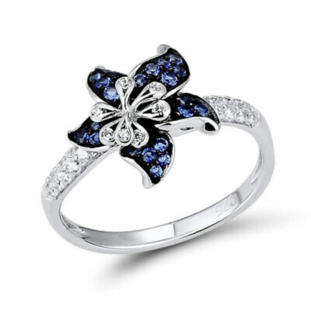 New 925 Sterling silver Flower Ring